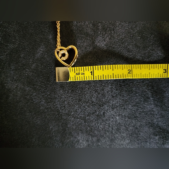 Coach Open Heart Pave CZ Gold Necklace - Picture 11 of 12